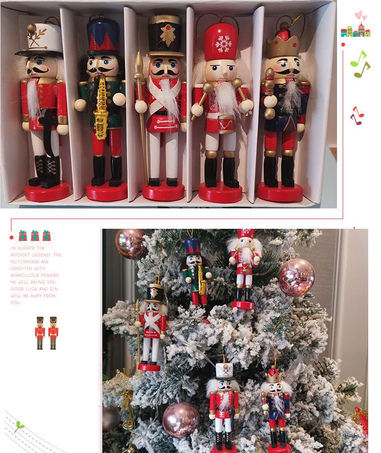 Nutcracker Figurine - 5/6pcs decorazioni di buon natale bambini