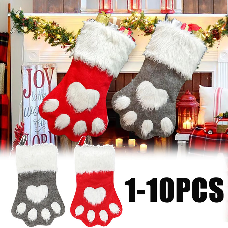 Christmas Stocking Hanging - 1/3/5/10 Pezzi Simpatiche Calze di Natale