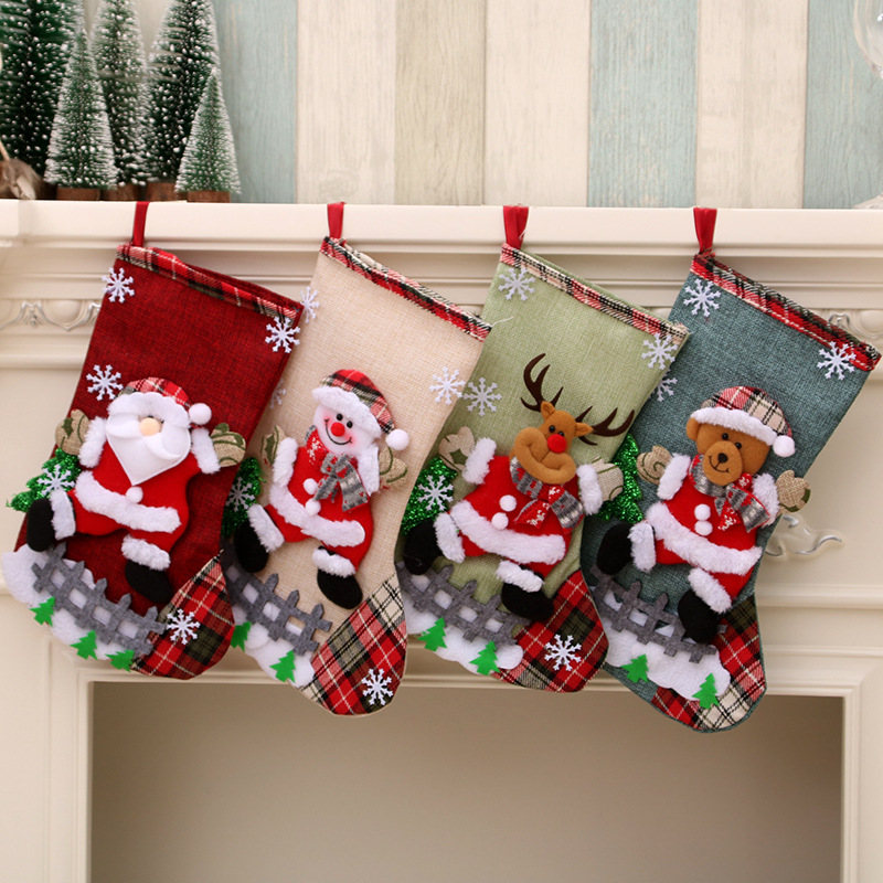Christmas Stocking Hanging - Calze natalizie grandi da 31 cm