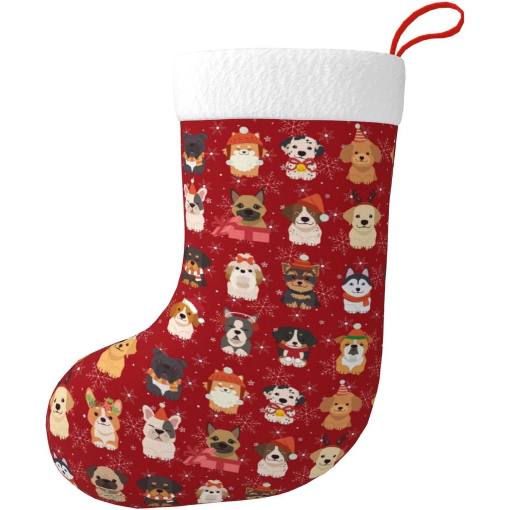 Simpatici cani di Natale Calze - Christmas Stocking Hanging recensione e prezzo