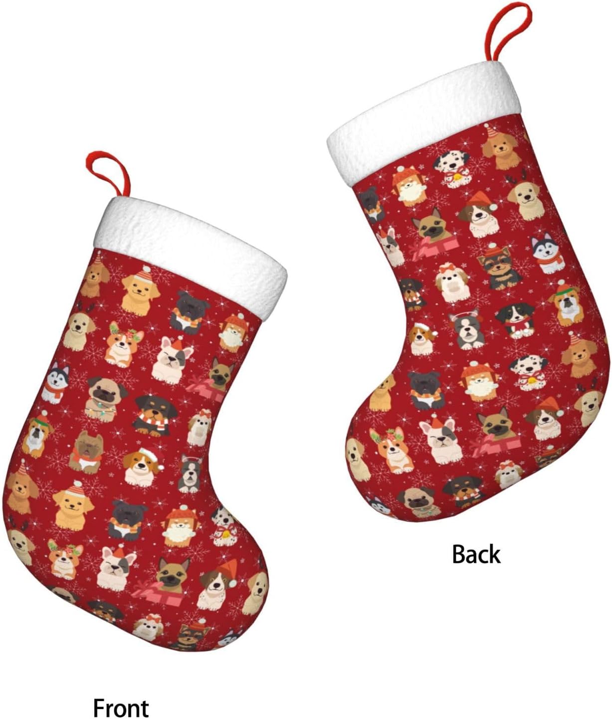 Simpatici cani di Natale Calze - Christmas Stocking Hanging recensione e prezzo