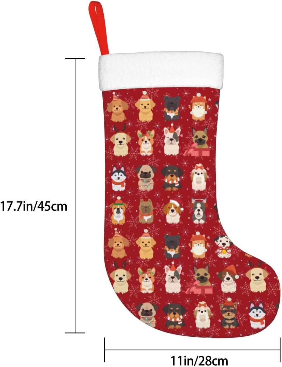 Simpatici cani di Natale Calze - Christmas Stocking Hanging recensione e prezzo