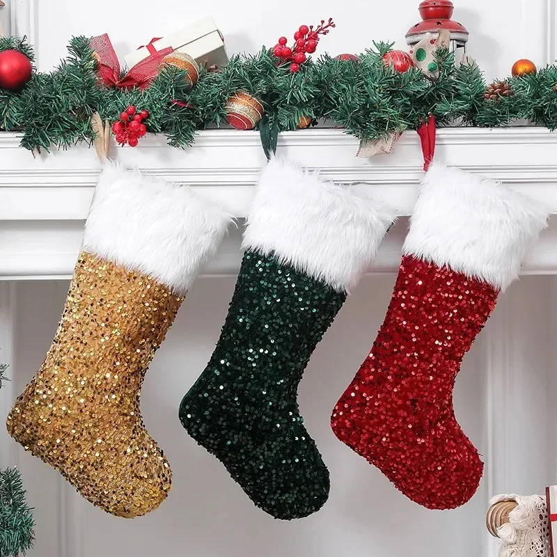 Calze di Natale con Paillettes - Christmas Stocking Hanging recensione e prezzo