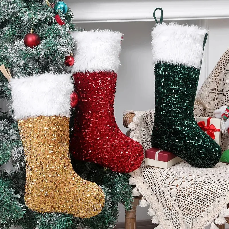 Calze di Natale con Paillettes - Christmas Stocking Hanging recensione e prezzo