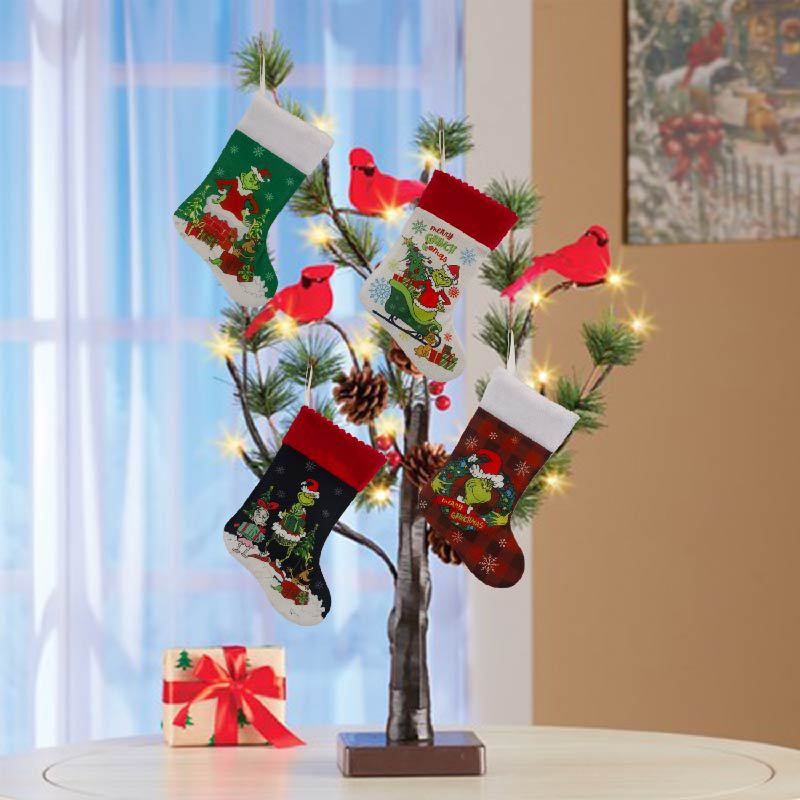 Calza natalizia Grinch Calzino - Christmas Stocking Hanging recensione e prezzo